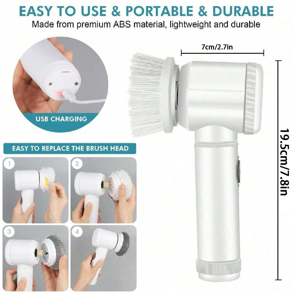 🧽 Multi-Head Cleaning Brush